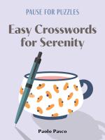 Pause for Puzzles: Easy Crosswords for Serenity